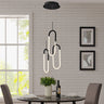Finesse Decor LED Three Clips Chandelier Matte Black