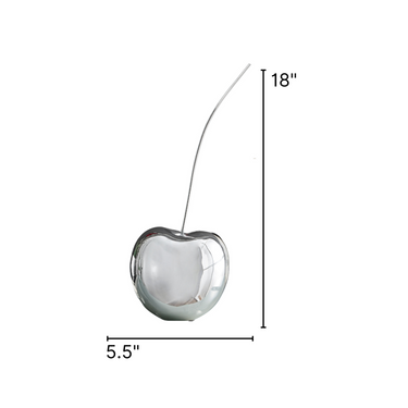 Finesse Decor Small Chrome Cherry Sculpture 18" Tall