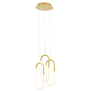 Finesse Decor LED Three Clips Chandelier Sandy Gold