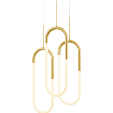 Finesse Decor LED Three Clips Chandelier Sandy Gold