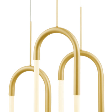 Finesse Decor LED Three Clips Chandelier Sandy Gold