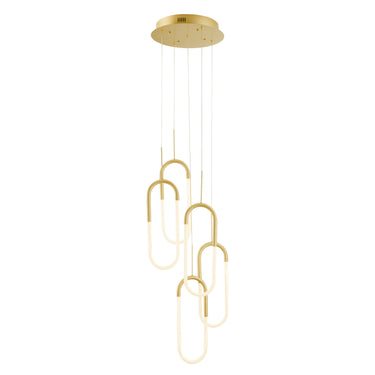 Finesse Decor LED Five Clips Chandelier Sandy Gold