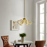 Finesse Decor Magnolia LED Adjustable Chandelier Sandy Gold