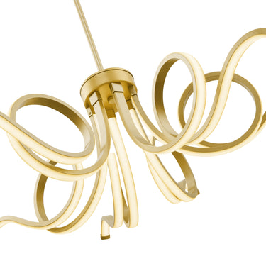 Finesse Decor Magnolia LED Adjustable Chandelier Sandy Gold
