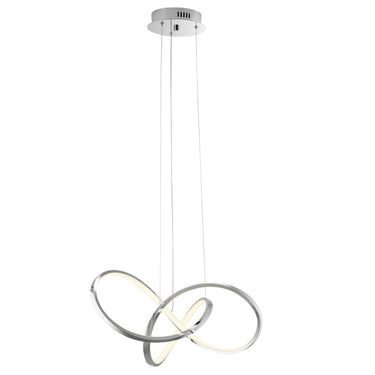 Finesse Decor Knotted LED Dimmable Chandelier Chrome