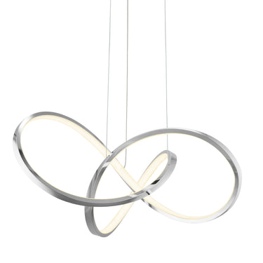 Finesse Decor Knotted LED Dimmable Chandelier Chrome