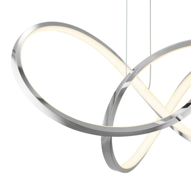 Finesse Decor Knotted LED Dimmable Chandelier Chrome