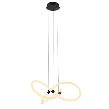 Finesse Decor Daisy LED Adjustable Chandelier Matte Black