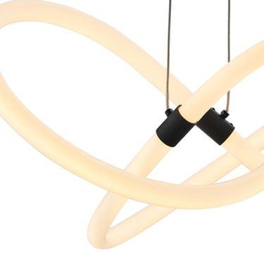 Finesse Decor Daisy LED Adjustable Chandelier Matte Black