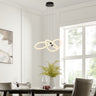 Finesse Decor Daisy LED Adjustable Chandelier Matte Black