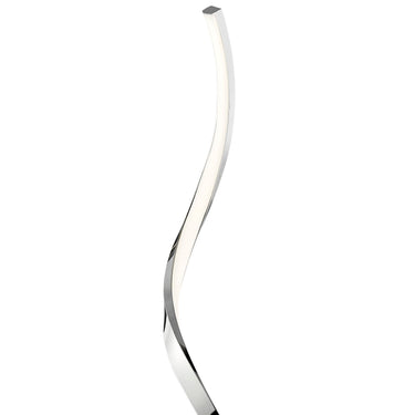 Finesse Decor Modern Spiral LED 61" Chrome Floor Lamp Dimmable Led Strip