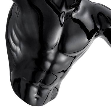 Finesse Decor Runner Man 13" Wall Sculpture Black
