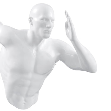 Finesse Decor Runner Man 13" Wall Sculpture White