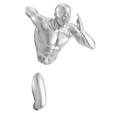 Finesse Decor Runner Man 13" Wall Sculpture Chrome