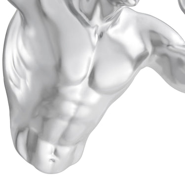 Finesse Decor Runner Man 13" Wall Sculpture Chrome