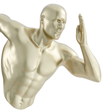 Finesse Decor Runner Man 13" Wall Sculpture Gold