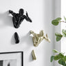 Finesse Decor Set of Two Wall Runners Sculptures Black & Gold