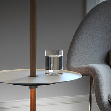 Nivel Portable LED Pedestal Lamp with Side Table by Pablo Designs - image 2