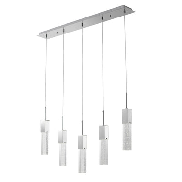 Finesse Decor Rectangular Crystal Chandelier 5 Light