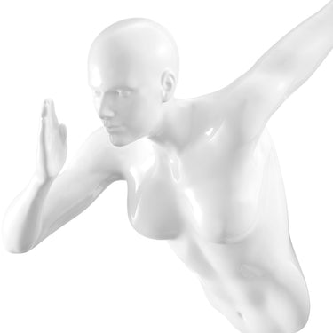 Finesse Decor Runner Woman 13" Wall Sculpture White