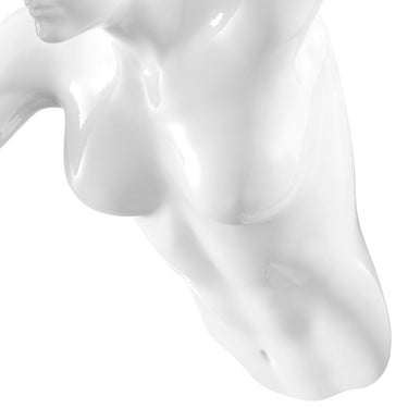 Finesse Decor Runner Woman 13" Wall Sculpture White