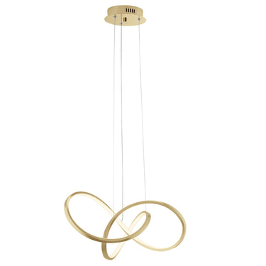 Finesse Decor Knotted LED Dimmable Chandelier Sandy Gold