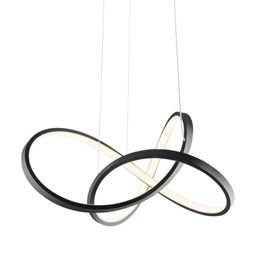 Finesse Decor Knotted LED Dimmable Chandelier Black