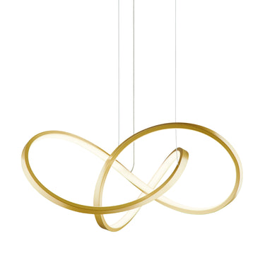 Finesse Decor Knotted LED Dimmable Chandelier Sandy Gold
