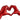 Finesse Decor Heart Hands - Metallic Red 
