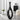 Finesse Decor Trombone Vase - Large Black 