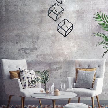 ET2 4 Square cube pendant in Polished Chrome, lifestyle view 1