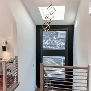 ET2 4 Square cube pendant in Polished Chrome, lifestyle view 4
