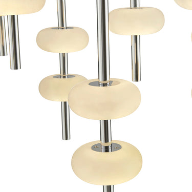 Finesse Decor Double Spanish Alabaster Rectangular Chandelier Chrome