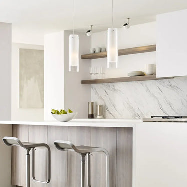Contemporary 5x5 Glass Pendant - Ideal for Residential & Commercial Interiors - Kitchen Island Suspension Lamp