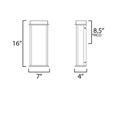 Maxim Lighting Rincon Large LED Outdoor Sconce Black/Gold