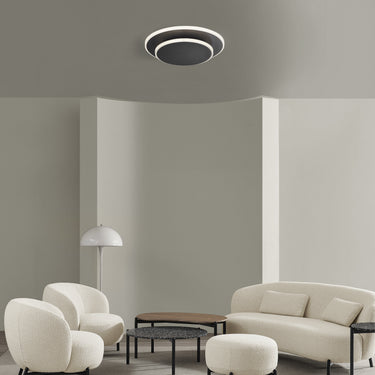 Finesse Decor Luna Eclipse Two Circle Multiuse Lamp Black