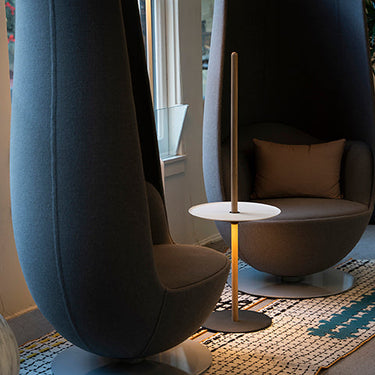 Nivel Portable LED Pedestal Lamp with Side Table by Pablo Designs - image 3
