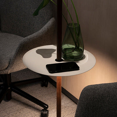 Nivel Portable LED Pedestal Lamp with Side Table by Pablo Designs - image 5