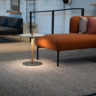 Nivel Portable LED Pedestal Lamp with Side Table by Pablo Designs - image 6