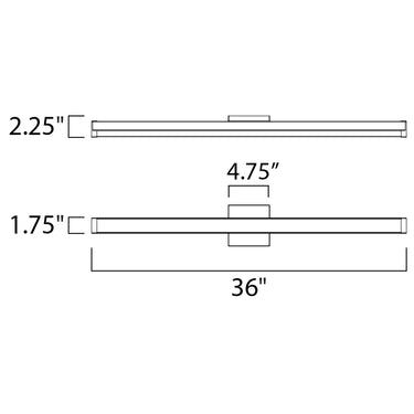 Maxim Lighting Spec 36" LED Bath Vanity Satin Nickel