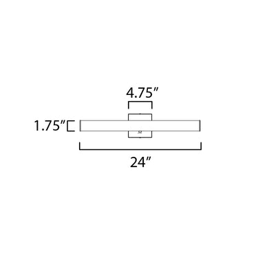 Maxim Lighting Spec 24" LED Bath Bar CCT Select Polished Chrome