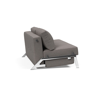 Contemporary grey queen-size sleeper sofa with folding mechanism for small spaces