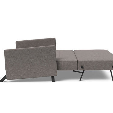 Convertible queen size sofa bed in Mixed Dance Grey showing fold-out bed function and durable No-zag spring comfort