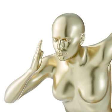 Finesse Decor Gold Wall Runner 13" Woman Sculpture