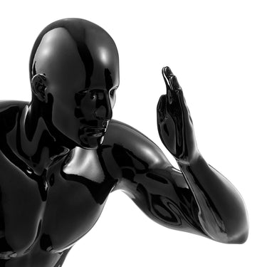 Finesse Decor Runner Man 20" Wall Sculpture Black