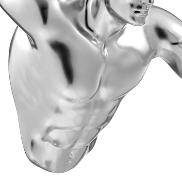 Finesse Decor Runner Man 20" Wall Sculpture Chrome