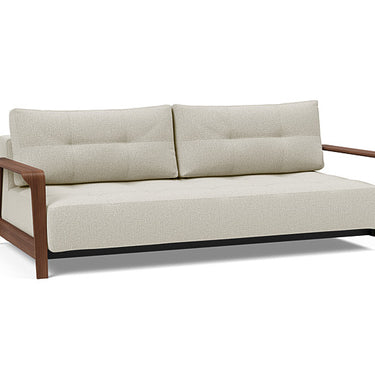 Ran D.E.L Modern Queen Sleeper Sofa Bed in 527 Mixed Dance Natural by Innovation Living for small spaces and guest rooms