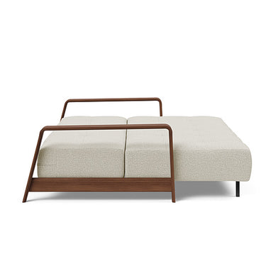 Innovation Living Ran D.E.L queen-size sleeper sofa bed with pocket spring mattress in 527 Mixed Dance Natural
