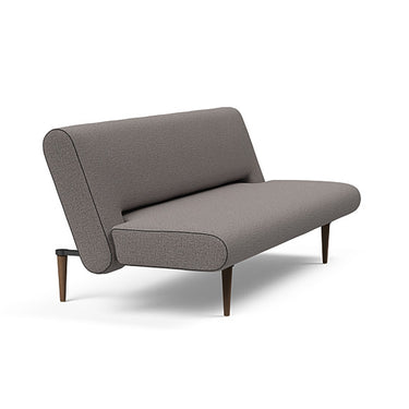 Contemporary mixed dance natural  sleeper sofa with black steel frame and oak legs for multifunctional spaces