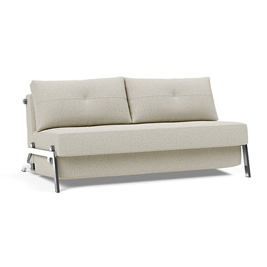 Modern grey queen sleeper sofa with compact folding design